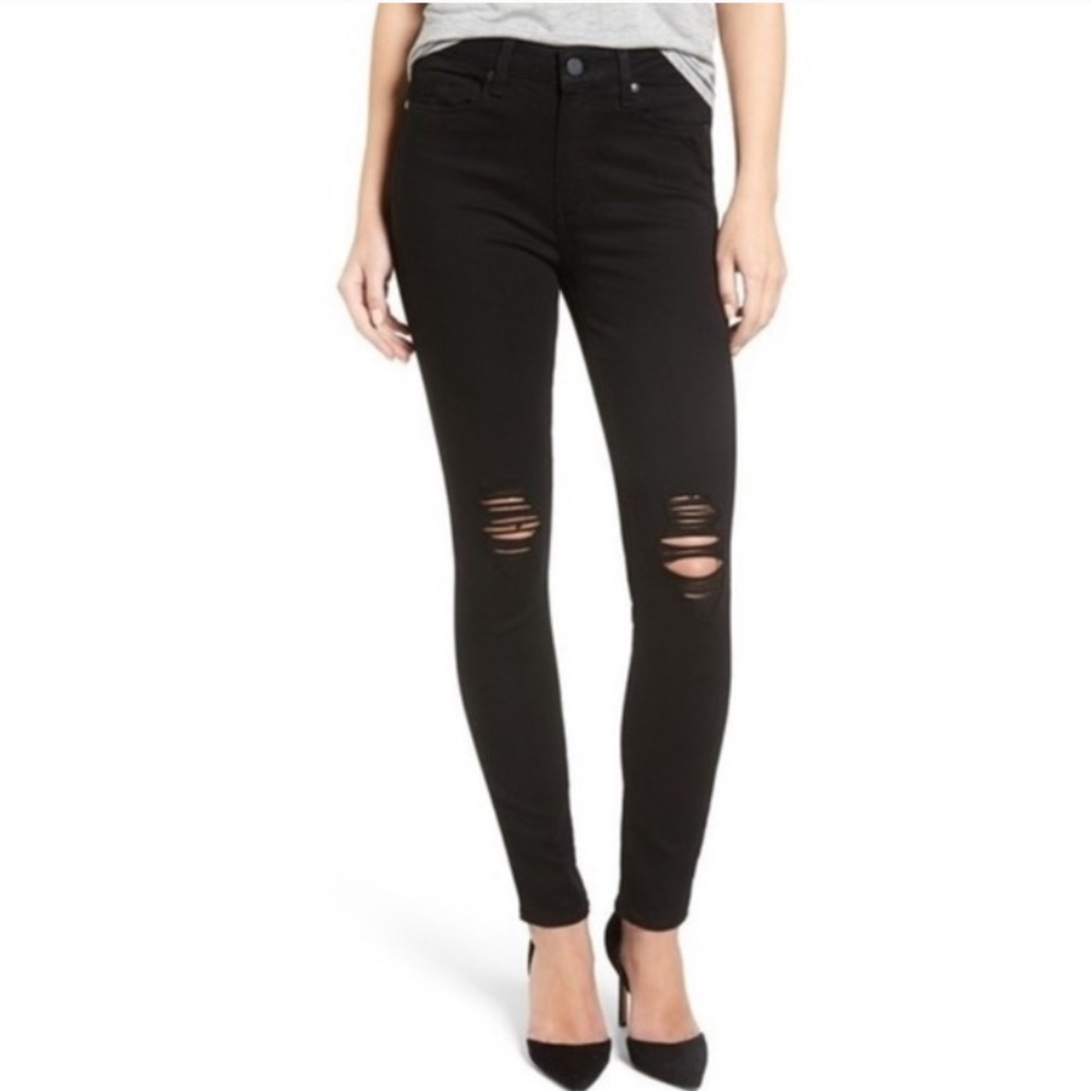 PAIGE Hoxton Ultra Skinny Distressed Jeans Size 25